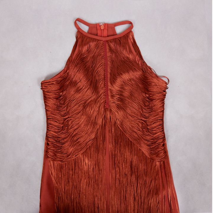 Alive | Fringe Halter Maxi Dress