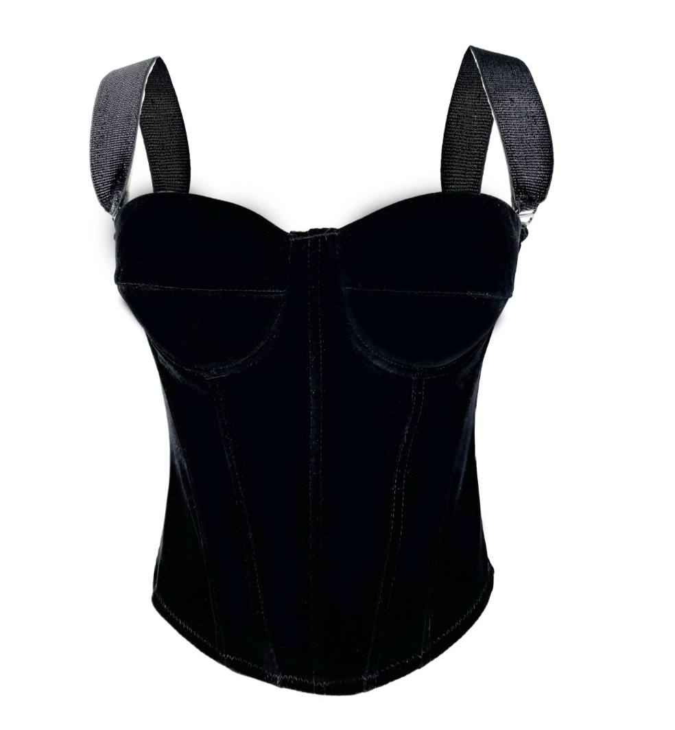 Lull | Velvet Corset Bustier Top