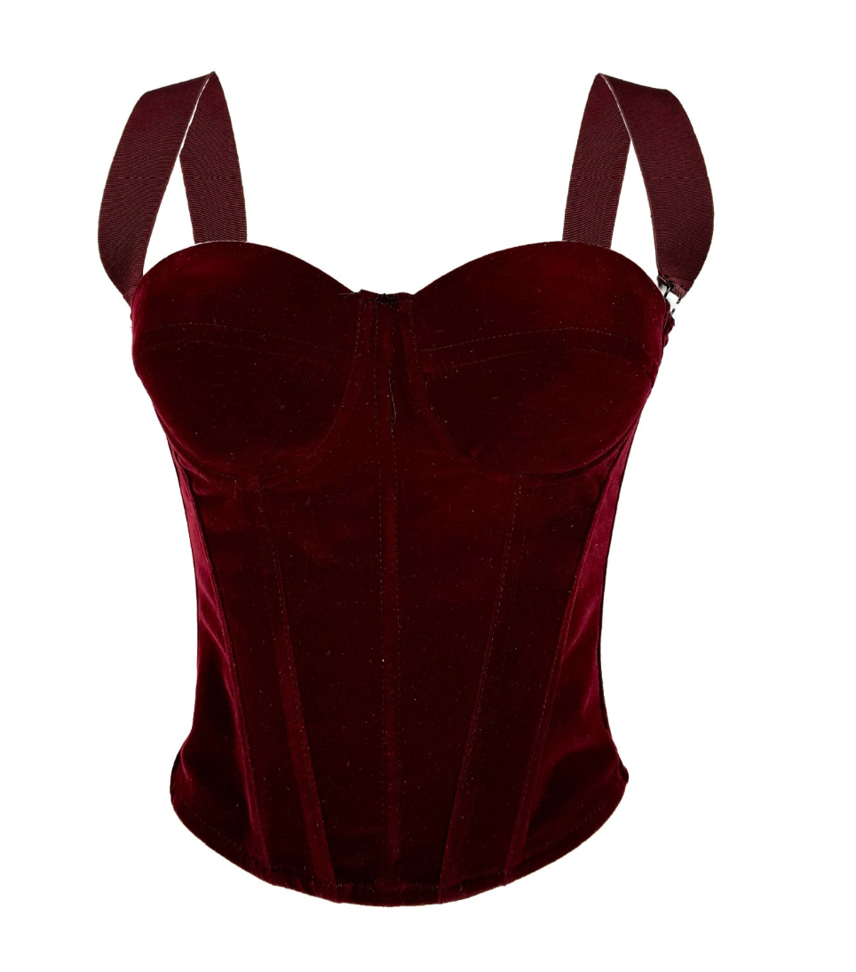 Lull | Velvet Corset Bustier Top