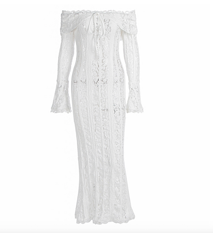Aura | Lace Off Shoulder Maxi Dress