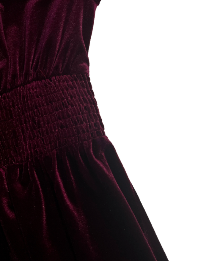Lux | Burgundy Velvet Wrap Mini Dress