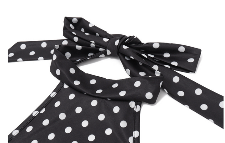 Lock | Polka Dot Halter A-Line Mini Dress
