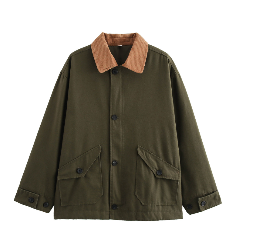 Ease | Corduroy Collar Barn Jacket