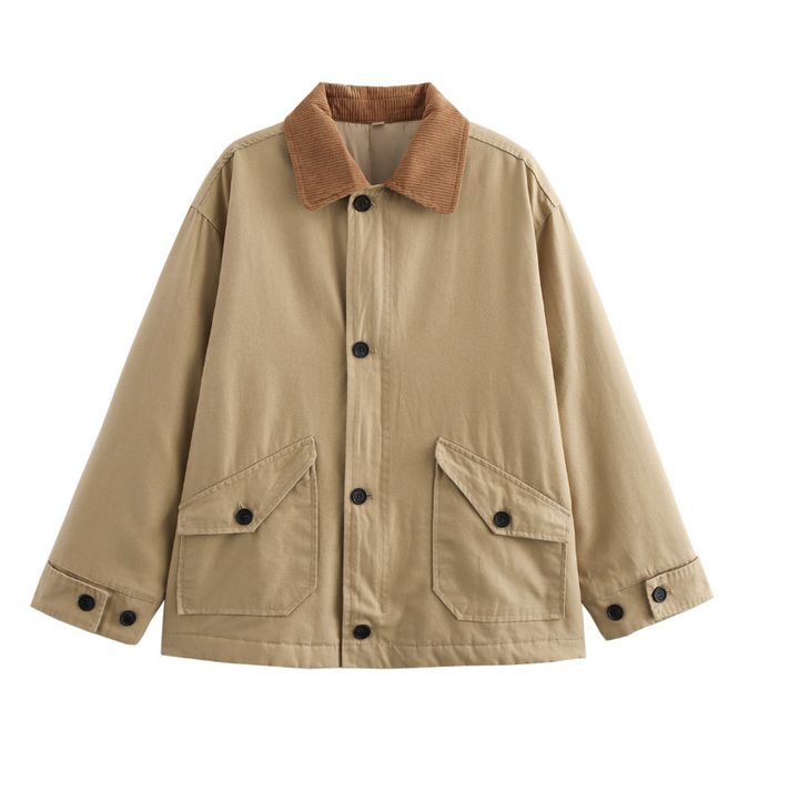 Ease | Corduroy Collar Barn Jacket