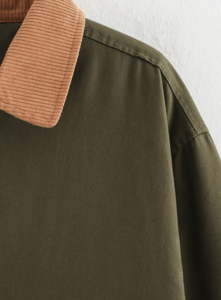 Ease | Corduroy Collar Barn Jacket