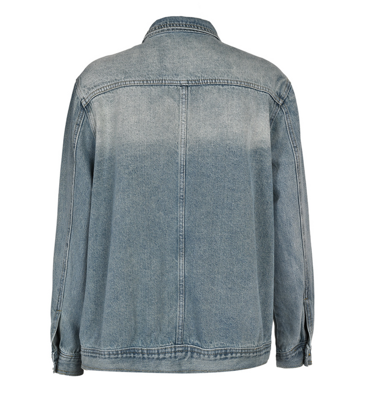 Chill | Light Wash Blue Oversized Trucker Jacket