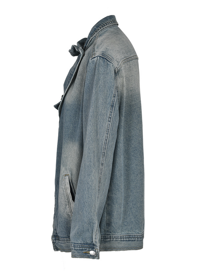 Chill | Light Wash Blue Oversized Trucker Jacket